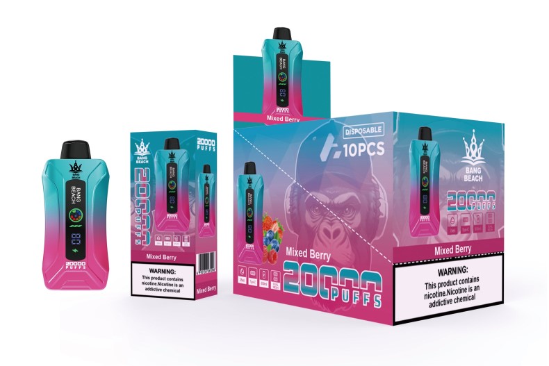 Puff Bang Digital Box - Bang Beach Vape à écran intelligent de 20 000 bouffées baies mélangées X42865