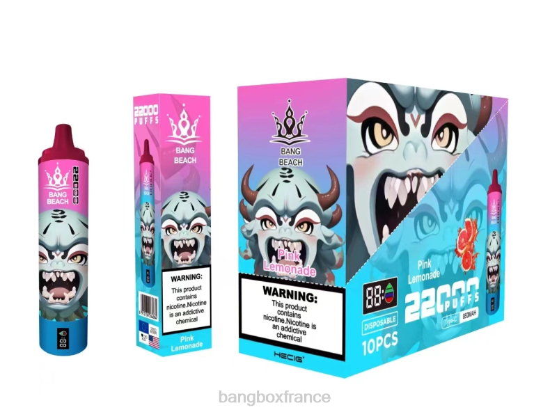 Vape Bang Box Prix - Bang Beach Écran intelligent de 22 000 bouffées limonade rose X428615