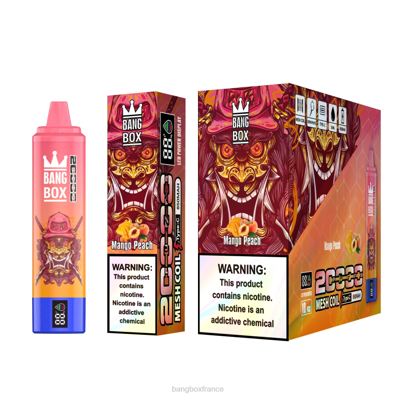 Puff Vape Bang Box - Bang Box Écran intelligent de 20 000 bouffées pêche à la mangue X428658