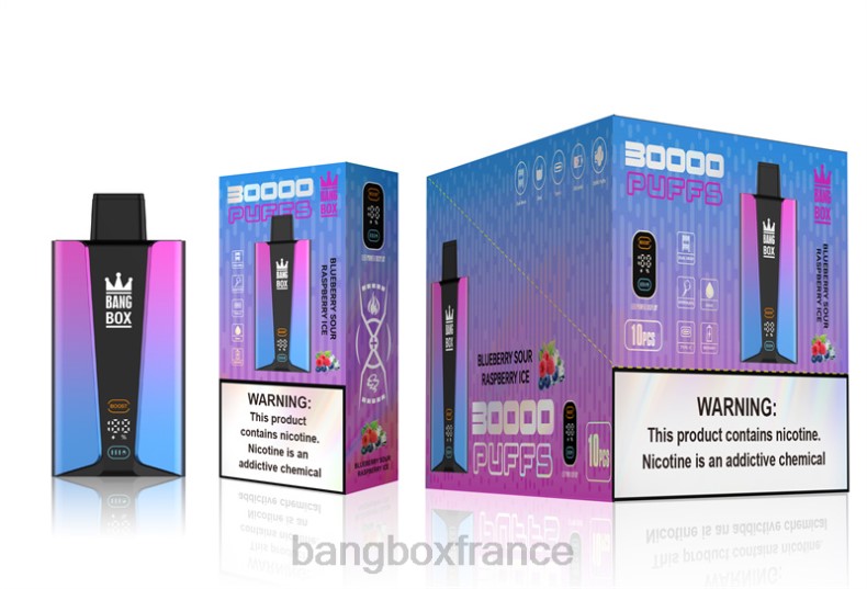Bang Box France - Bang Box Écran intelligent de 30 000 bouffées glace à la myrtille et à la framboise X428681