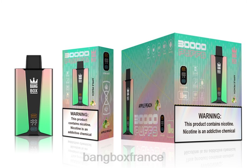 Puff Bang Box Avis - Bang Box Écran intelligent de 30 000 bouffées pêche aux pommes X428683