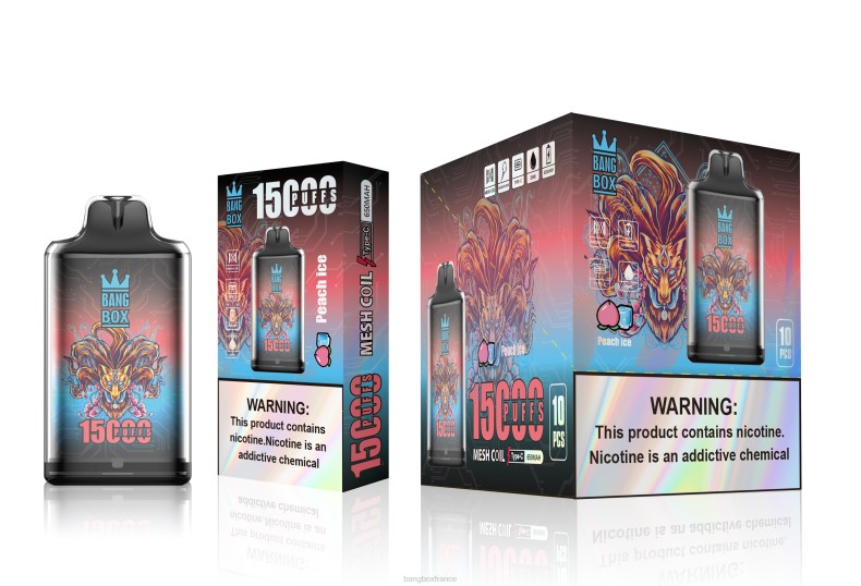 Puff Bang Box Nicotine - Bang Box s1-15000 bouffées glace à la pêche X4286102
