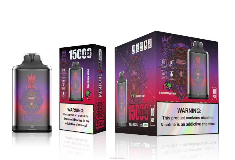 Puff Bang Box Nicotine - Bang Box s1-15000 bouffées raisin fraise X4286111