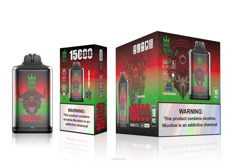 Puff Bang Digital Box - Bang Box s1-15000 bouffées glace aux trois baies X4286104
